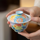 Gaiwan | Handmade Floral Porcelain Gaiwan 150ml