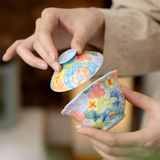 Gaiwan | Handmade Floral Porcelain Gaiwan 150ml