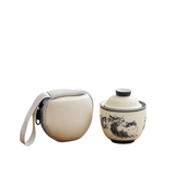 Mini Personal Gongfu Tea Set | Hand-Painted Cat Gaiwan Set