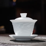 Gaiwan | Ice-Clear Ceramic Gaiwan for GongFu Tea Brewing 160ml