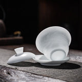 Gaiwan | Ice-Clear Ceramic Gaiwan for GongFu Tea Brewing 160ml