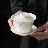 Gaiwan | Ice-Clear Ceramic Gaiwan for GongFu Tea Brewing 160ml