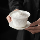 Gaiwan | Ice-Clear Ceramic Gaiwan for GongFu Tea Brewing 160ml