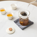 Portable Kungfu Tea Set | 270ml Tea Separation Hand-Grip Teapot Travel Set with 3 × 50ml Cups