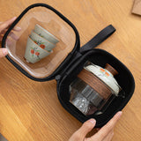 Portable Tea Set | Geyao Hand-Painted Portable Gongfu Tea Set