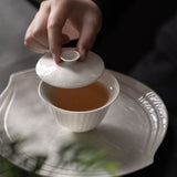 Gaiwan | Handmade Grass Ash Glaze Ceramic Lidded Bowl 120ml