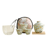 Portable Tea Set | Panda Persimmon Travel Tea Set |Gaiwan Set with Case (100ml)
