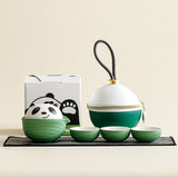 Portable Tea Set | Portable Panda Travel Tea Set with Case