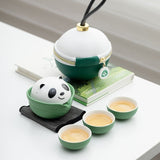 Portable Tea Set | Portable Panda Travel Tea Set with Case