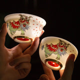 Portable Tea Set | Dehua Travel Tea Set with Case | Ceramic Gaiwan + 3 Cups