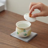 Mini Personal Gongfu Tea Set | Blue Lotus Travel Tea Set with Case