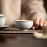 Master Cup | Dehua Ancient Blue Embossed Petal Yashou Tea Cup