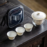 Portable Tea Set | Elegant Gaiwan & Kung Fu Tea Cup Travel Kit