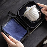 Portable Tea Set | Elegant Gaiwan & Kung Fu Tea Cup Travel Kit