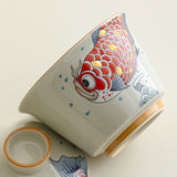 Gaiwan | Grass Ash Glaze “Koi Fish” Ceramic Lidded Gaiwan 100ml