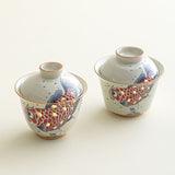Gaiwan | Grass Ash Glaze “Koi Fish” Ceramic Lidded Gaiwan 100ml