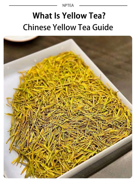 What is yellow tea guide cover with Chinese yellow tea leaves