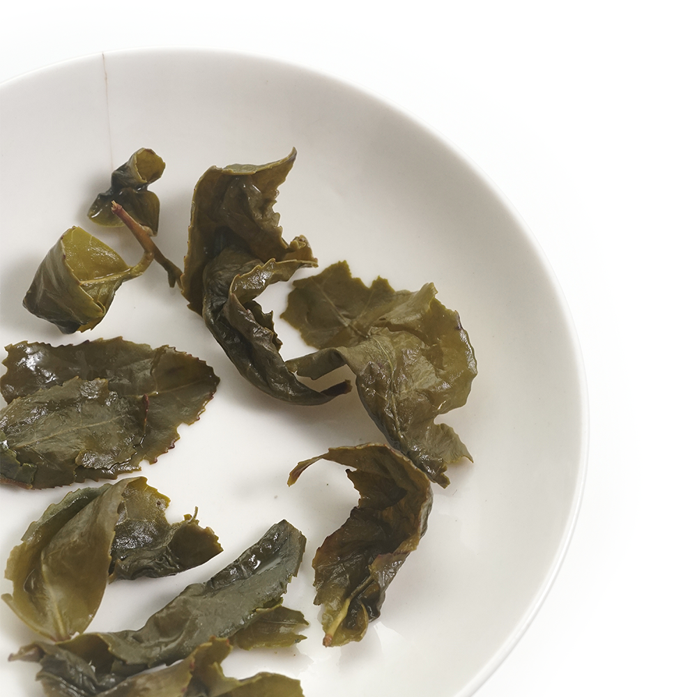 Nature Pure Tea Jin Gui oolong tea leaves after brewing