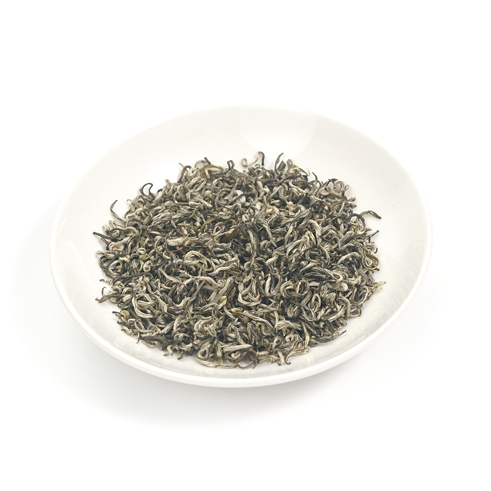 Infused Jasmine Tea Buds Close-up - Tender Spring Green Tea Buds of Tribute Jasmine Green Tea

