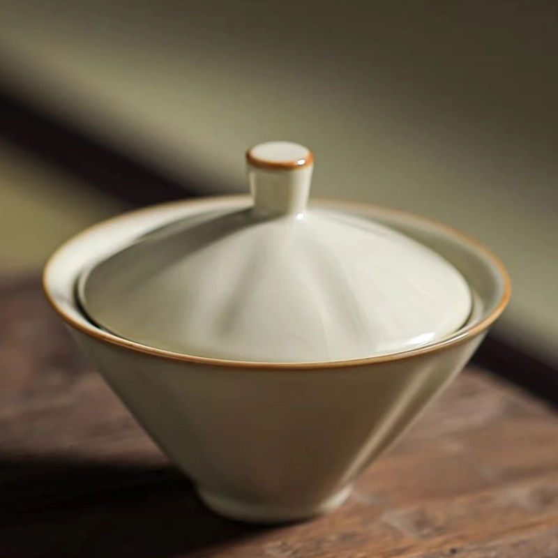 Gaiwan | Ru Kiln (汝窑) Douli Gaiwan Lid Bowl 125ml