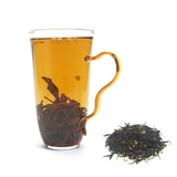 Bright Orange-Red Tea Liquor of Osmanthus Black Tea - Clear and Vibrant Scented Black Tea Infusion
