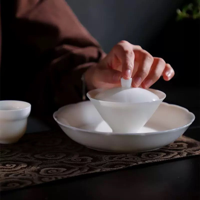Gaiwan | Beginner Solo Tea Set | Jade Hat-Shaped Gaiwan 110m