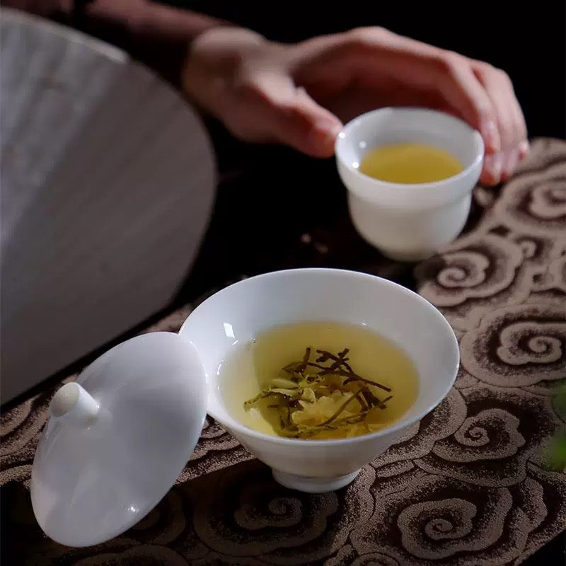 Gaiwan | Beginner Solo Tea Set | Jade Hat-Shaped Gaiwan 110m