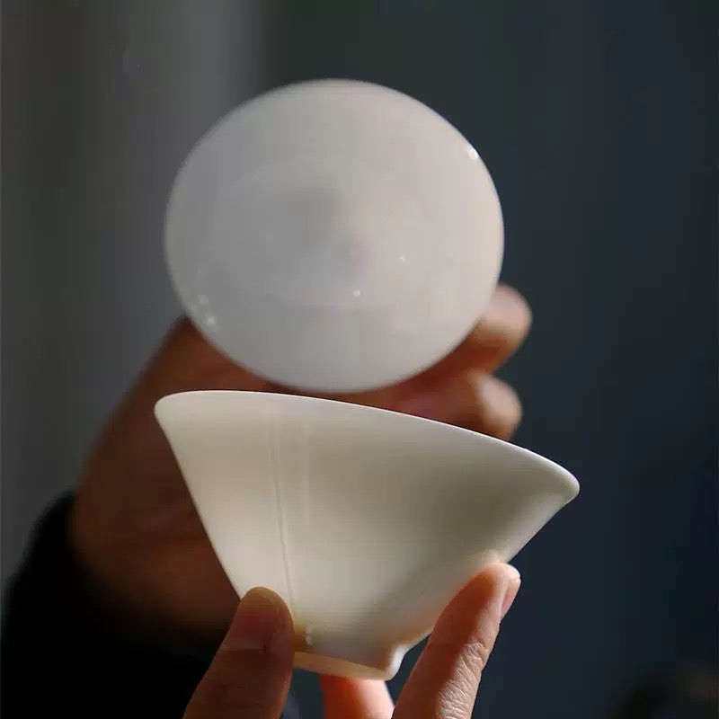 Gaiwan | Beginner Solo Tea Set | Jade Hat-Shaped Gaiwan 110m