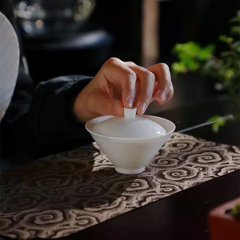 Gaiwan | Beginner Solo Tea Set | Jade Hat-Shaped Gaiwan 110m