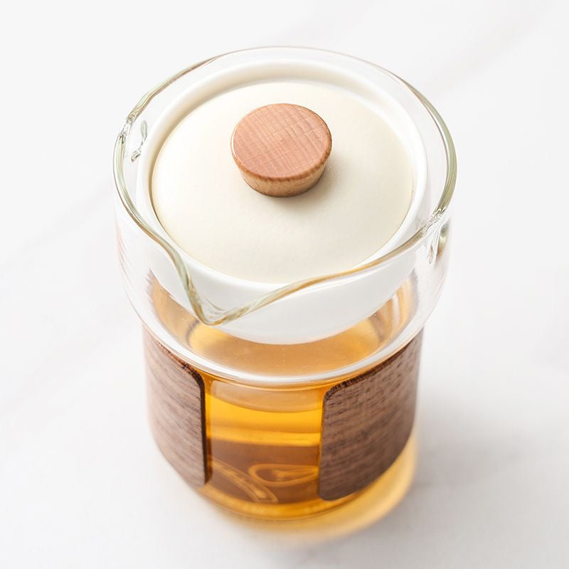 Portable Kungfu Tea Set  | 270ml Tea Separation Hand-Grip Teapot Travel Set with 3 × 50ml Cups
