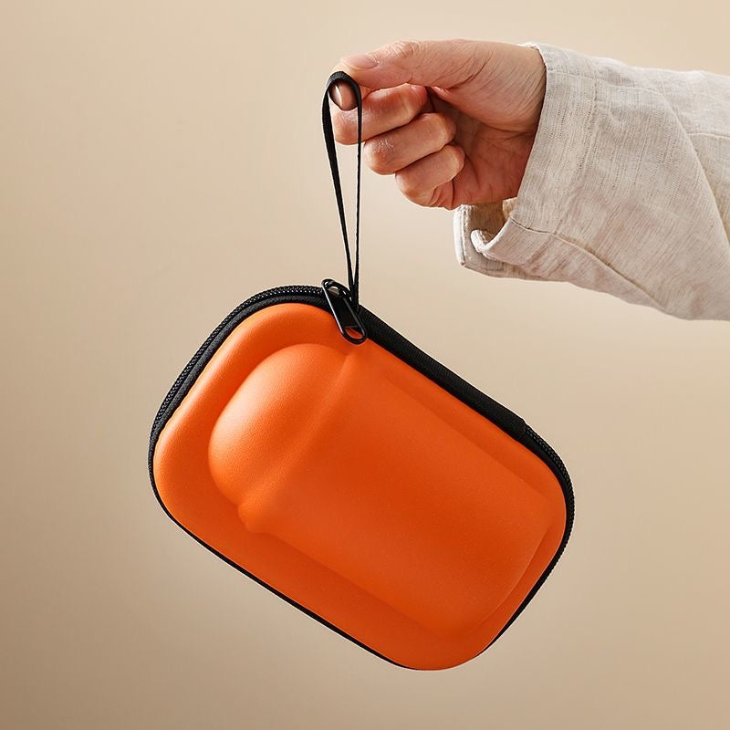 Portable Kungfu Tea Set  | 270ml Tea Separation Hand-Grip Teapot Travel Set with 3 × 50ml Cups