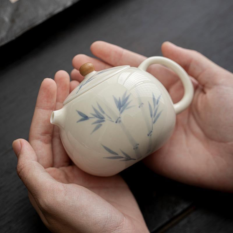 Teapot | Hand-Painted Bamboo Ceramic Teapot 160ml