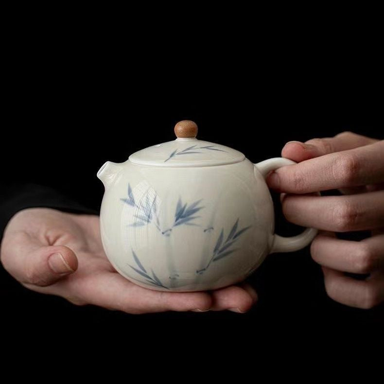 Teapot | Hand-Painted Bamboo Ceramic Teapot 160ml