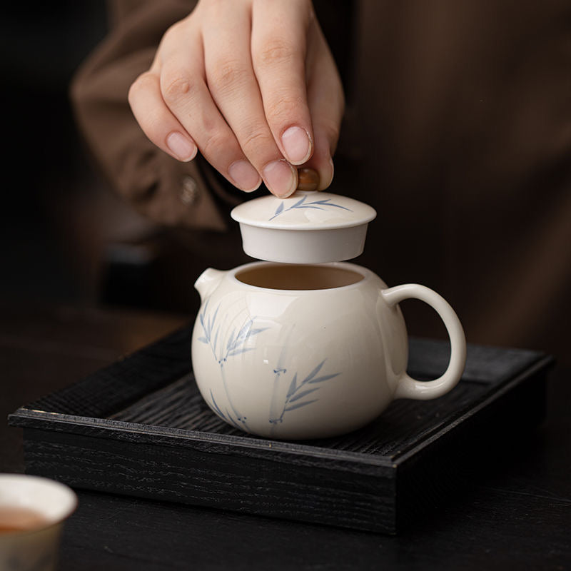 Teapot | Hand-Painted Bamboo Ceramic Teapot 160ml