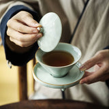 Gaiwan | Ru Kiln (汝窑) Douli Gaiwan Lid Bowl 125ml