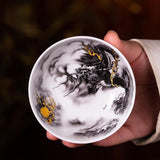 Master Cup | Jingdezhen Ceramic Hand-Painted Ink Dragon  Cup 100ml