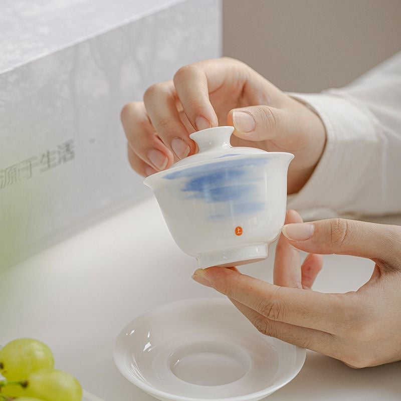 Gaiwan | Yunshui “Cloud Water” High-Fired Ceramic Gongfu Tea Set