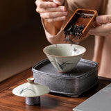 Gaiwan | Dehua Fujian Hand-Painted Porcelain Gaiwan 120ml