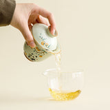 手提功夫茶具 | 120毫升蓋碗（含3個茶杯）及160毫升白玉杯