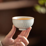 Master Cup | Dehua Ancient Blue Embossed Petal Yashou Tea Cup