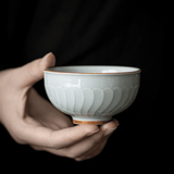 Master Cup | Dehua Ancient Blue Embossed Petal Yashou Tea Cup