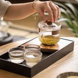 手提功夫茶具 | 120毫升蓋碗（含3個茶杯）及160毫升白玉杯