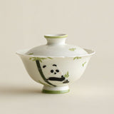 Gaiwan | Grass Ash Glaze “Panda” Ceramic Lidded Gaiwan 90ml