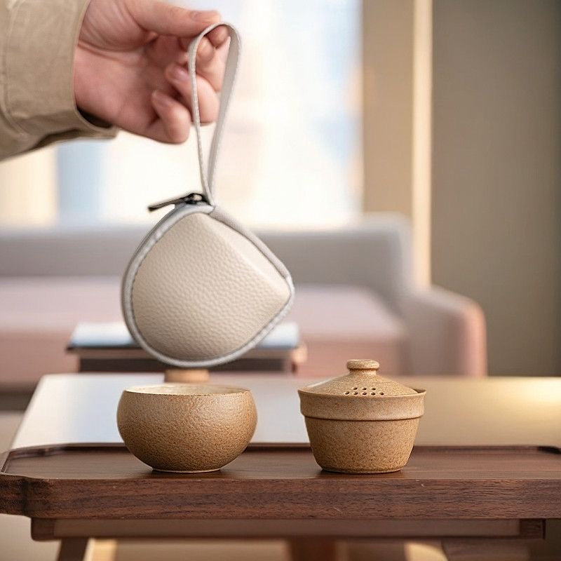 Mini Personal Gongfu Tea Set | Small Gaiwan + Teacup + Travel Case