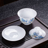 Gaiwan | White Porcelain Gaiwan, For Gong Fu Tea Brewing 130ml