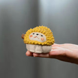 Tea Pets | Durian Cat & Hedgehog Pair
