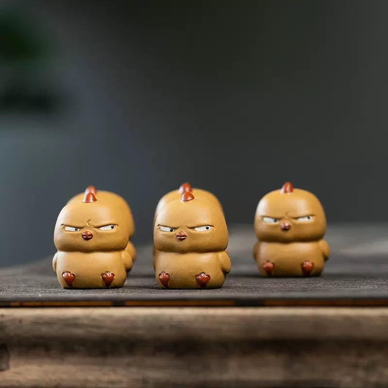 Tea Pets | Grumpy Chick Pair