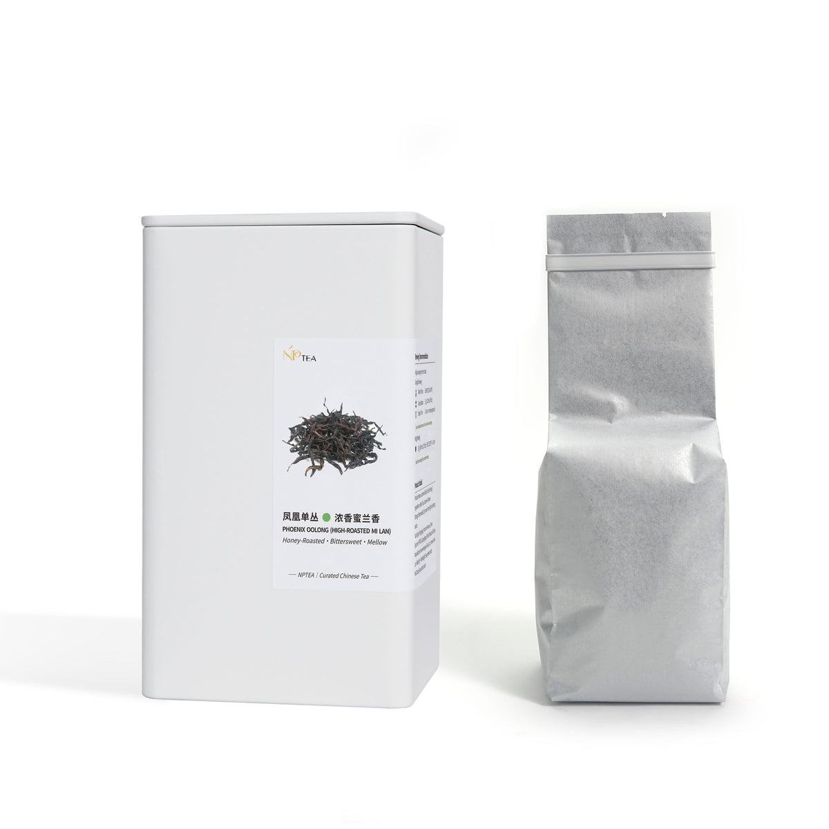 High-roasted Mi Lan Xiang Phoenix Dan Cong oolong tea full-size packaging with NPTEA box and sealed tea pouch